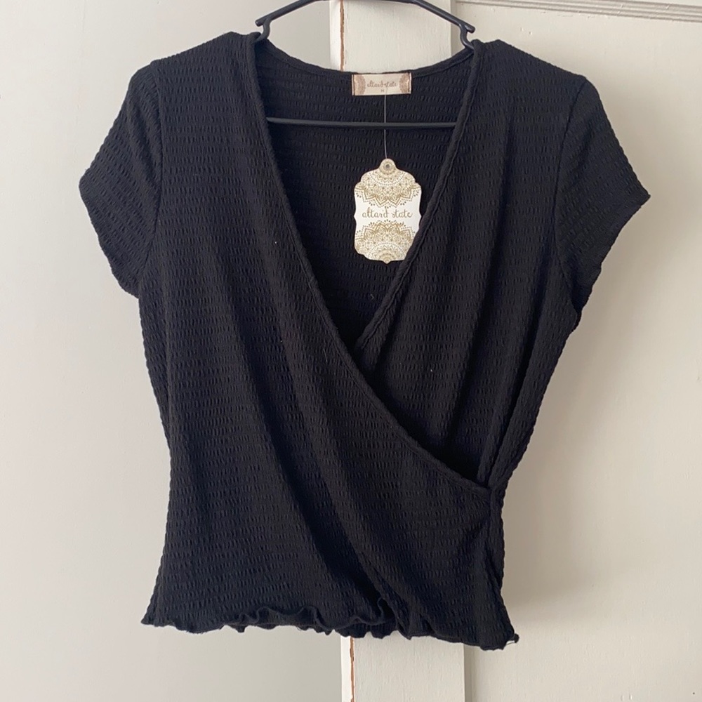 ALTAR’D STATE | Black Wrap Top | M